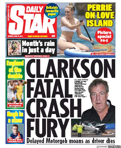 Daily Star Newspaper Front Page (UK) for 10 June 2019