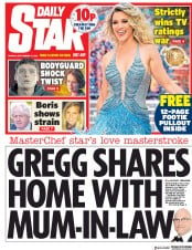 Daily Star (UK) Newspaper Front Page for 10 September 2018
