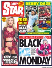 Daily Star (UK) Newspaper Front Page for 11 December 2017