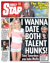 Daily Star (UK) Newspaper Front Page for 11 May 2012