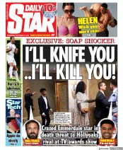 Daily Star (UK) Newspaper Front Page for 11 September 2019