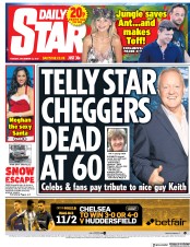 Daily Star (UK) Newspaper Front Page for 12 December 2017