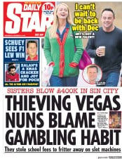 Daily Star (UK) Newspaper Front Page for 12 December 2018