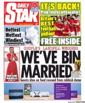 Daily Star (UK) Newspaper Front Page for 12 August 2019