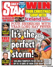 Daily Star (UK) Newspaper Front Page for 13 November 2023