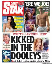 Daily Star (UK) Newspaper Front Page for 13 June 2019