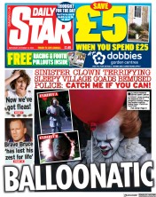 Daily Star (UK) Newspaper Front Page for 14 October 2023