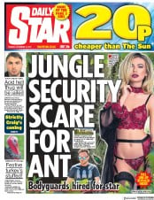 Daily Star (UK) Newspaper Front Page for 14 November 2017