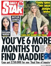 Daily Star (UK) Newspaper Front Page for 14 November 2018
