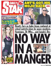 Daily Star (UK) Newspaper Front Page for 14 December 2018