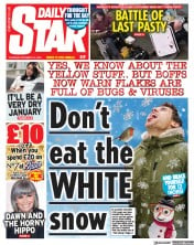 Daily Star front page for 14 December 2023