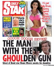 Daily Star (UK) Newspaper Front Page for 14 September 2019