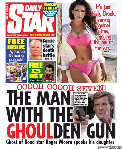 Daily Star Newspaper Front Page (UK) for 14 September 2019