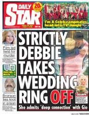 Daily Star (UK) Newspaper Front Page for 15 November 2017