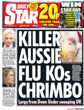 Daily Star (UK) Newspaper Front Page for 15 December 2017