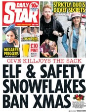 Daily Star (UK) Newspaper Front Page for 16 October 2018