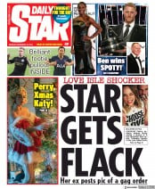 Daily Star (UK) Newspaper Front Page for 16 December 2019