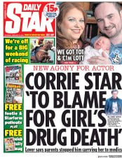 Daily Star (UK) Newspaper Front Page for 16 February 2019