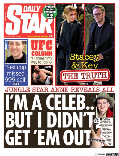 Daily Star Newspaper Front Page (UK) for 16 April 2019
