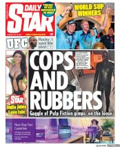 Daily Star (UK) Newspaper Front Page for 16 July 2019