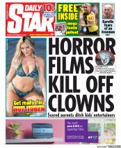 Daily Star (UK) Newspaper Front Page for 16 September 2019