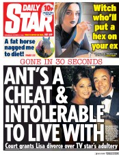 Daily Star (UK) Newspaper Front Page for 17 October 2018