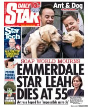 Daily Star (UK) Newspaper Front Page for 17 October 2019