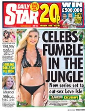 Daily Star (UK) Newspaper Front Page for 17 November 2017