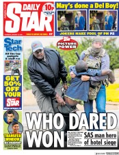Daily Star (UK) Newspaper Front Page for 17 January 2019