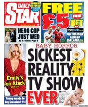 Daily Star (UK) Newspaper Front Page for 17 August 2019