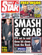 Daily Star (UK) Newspaper Front Page for 17 September 2018
