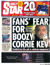 Daily Star (UK) Newspaper Front Page for 19 December 2017