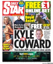 Daily Star (UK) Newspaper Front Page for 19 June 2019