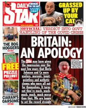 Daily Star (UK) Newspaper Front Page for 1 November 2023