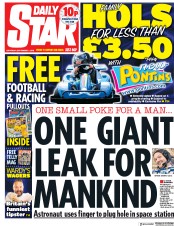 Daily Star (UK) Newspaper Front Page for 1 September 2018