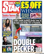 Daily Star (UK) Newspaper Front Page for 20 December 2019