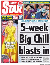 Daily Star (UK) Newspaper Front Page for 21 January 2019