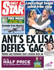 Daily Star (UK) Newspaper Front Page for 22 October 2018