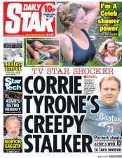 Daily Star (UK) Newspaper Front Page for 22 November 2018