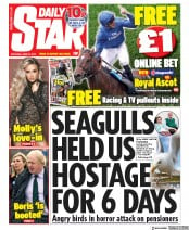 Daily Star (UK) Newspaper Front Page for 22 June 2019