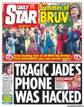 Daily Star Newspaper Front Page (UK) for 22 July 2011