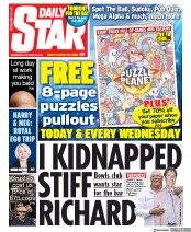 Daily Star (UK) Newspaper Front Page for 23 October 2019