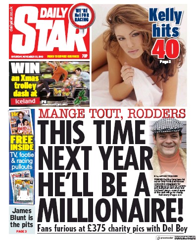 Daily Star Newspaper Front Page (UK) for 23 November 2019