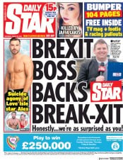Daily Star (UK) Newspaper Front Page for 23 March 2019