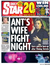 Daily Star (UK) Newspaper Front Page for 24 November 2017