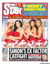 Daily Star (UK) Newspaper Front Page for 24 December 2010