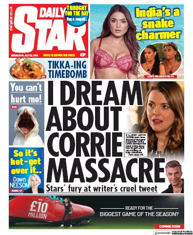 Daily Star Newspaper Front Page (UK) for 24 July 2019
