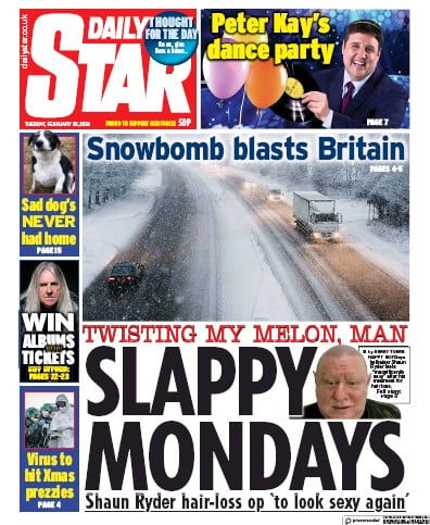Daily Star Newspaper Front Page (UK) for 25 February 2020