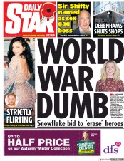 Daily Star (UK) Newspaper Front Page for 26 October 2018