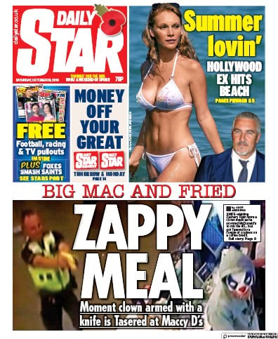 Daily Star Newspaper Front Page (UK) for 26 October 2019